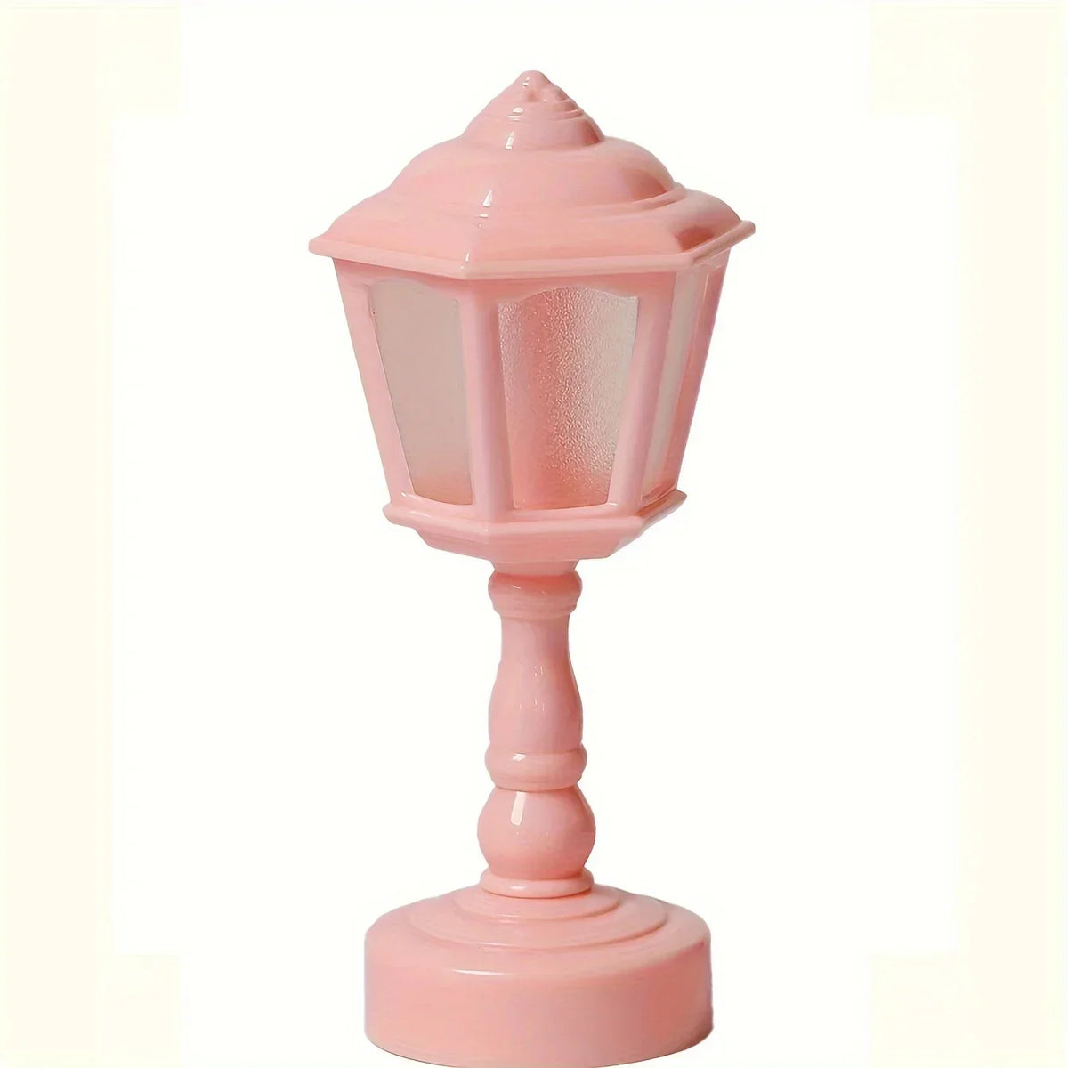 Pink outdoor lamp on a white background