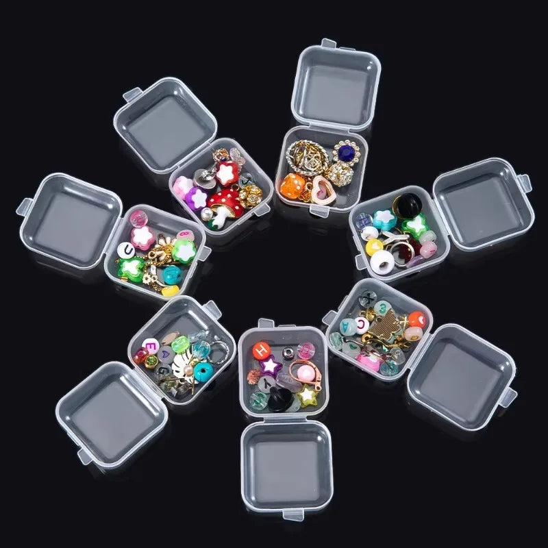 Mini Transparent Jewelry Storage Boxes – Portable Plastic Cases for Earrings, Rings & Small Accessories