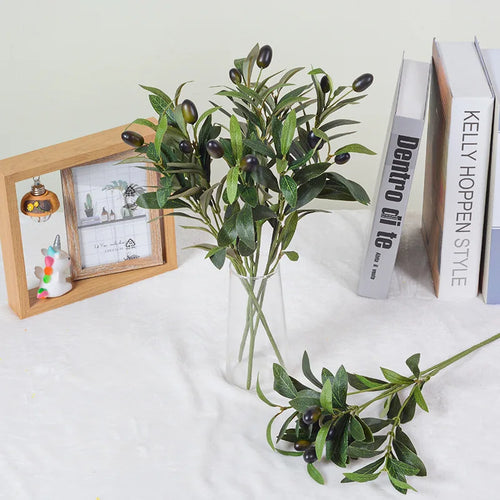 Artificial Olive Branch Stems – Faux Greenery for Home Decor, Weddings & Photography