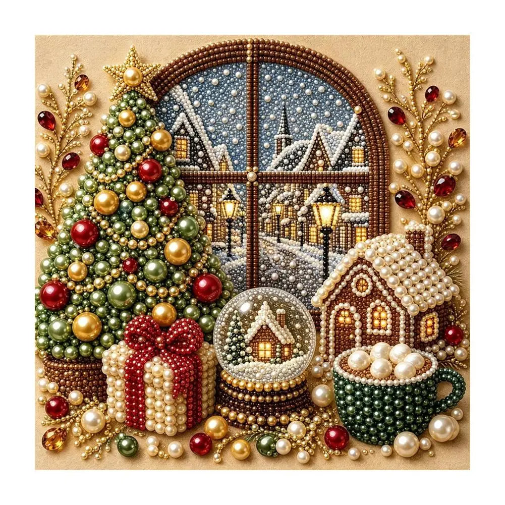 DIY Christmas Pearl Art Kit, 20 × 20 cm