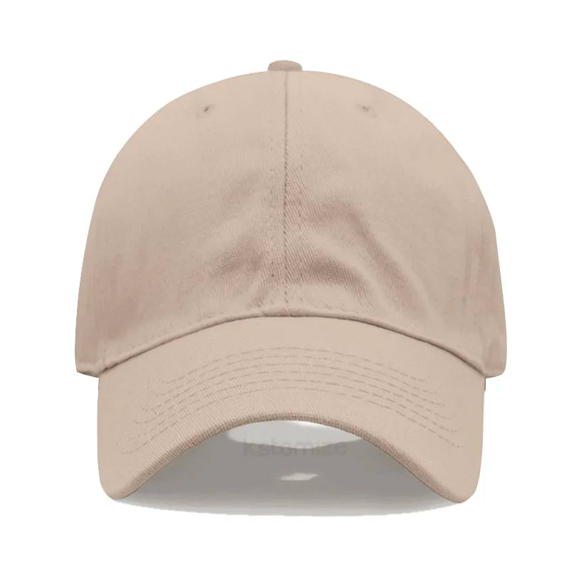 Beige baseball cap on a white background