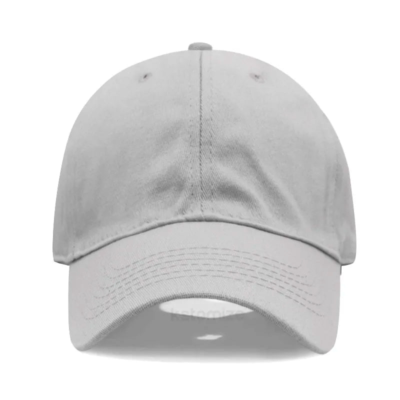 Light gray baseball cap on a white background