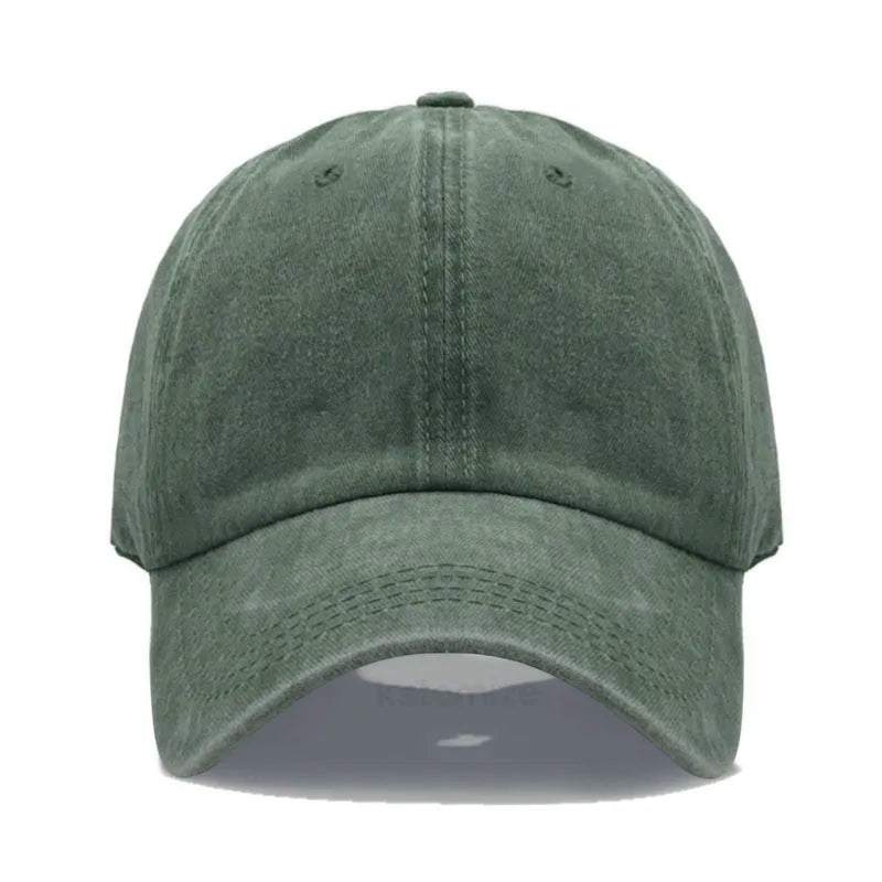 Green baseball cap on a white background