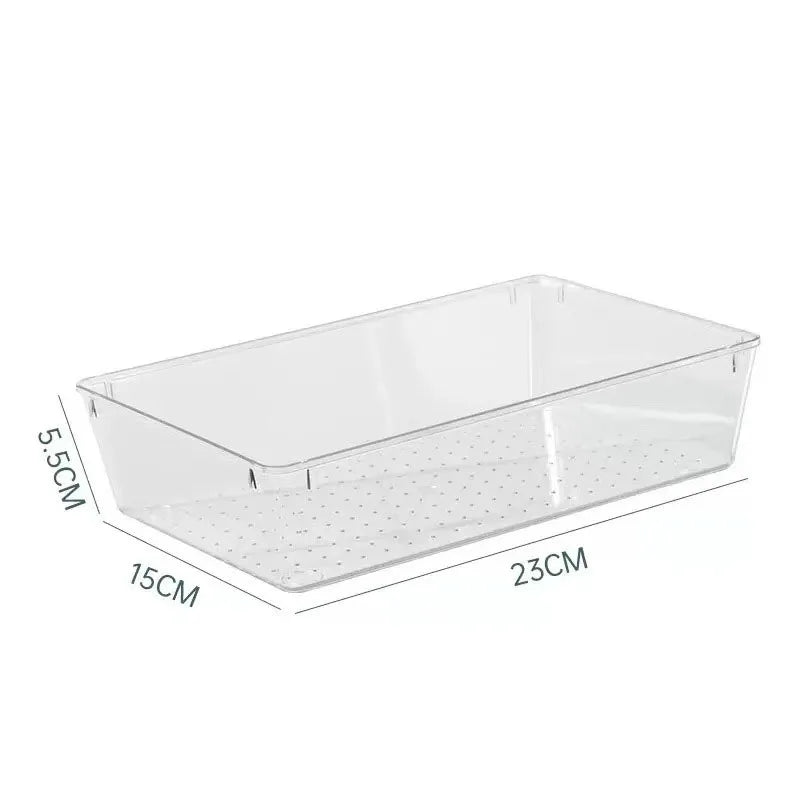 Clear Plastic Drawer Organizers – Stackable Storage Bins for Bathroom, Makeup & Home