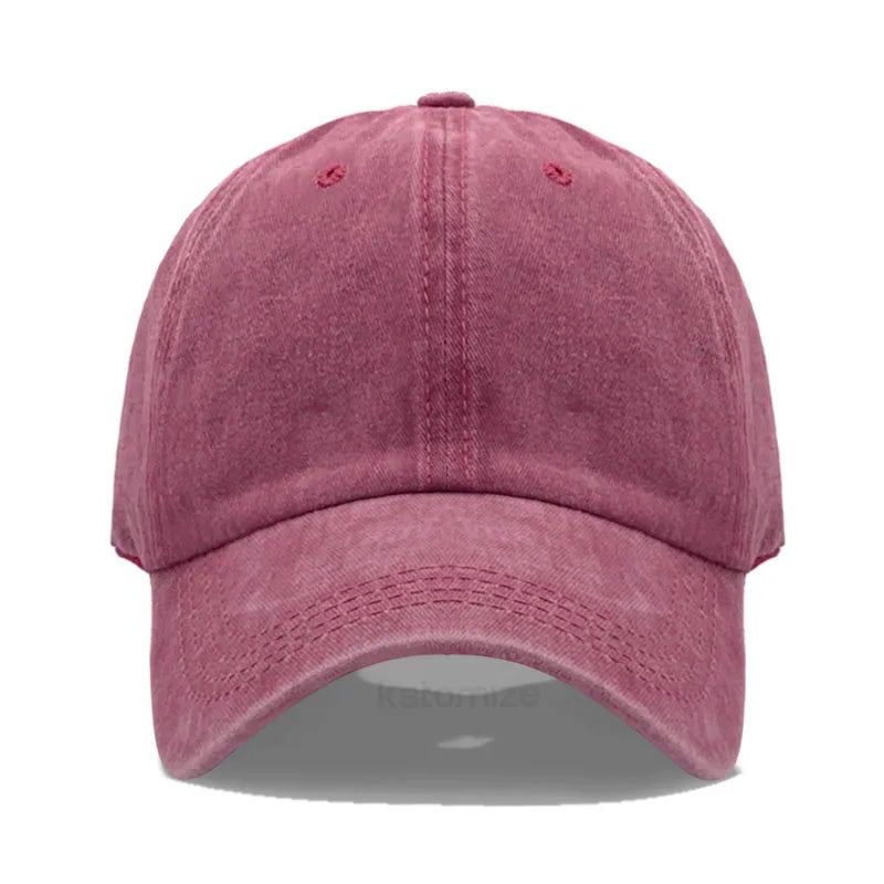 Pink baseball cap on a white background