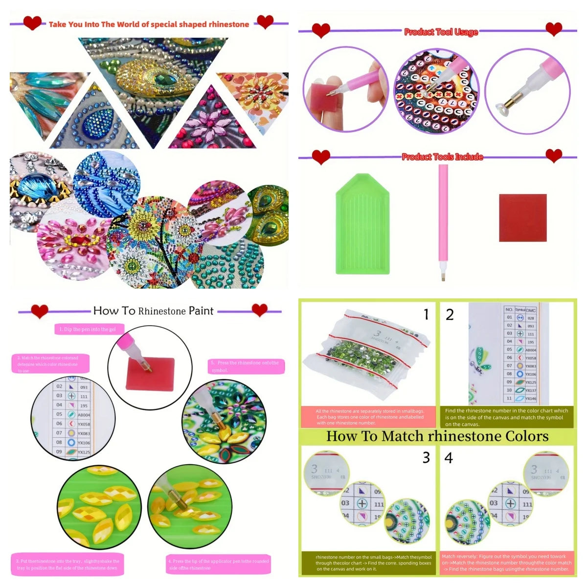 Floral Diamond Painting Coaster Kit | 8-Piece DIY Set