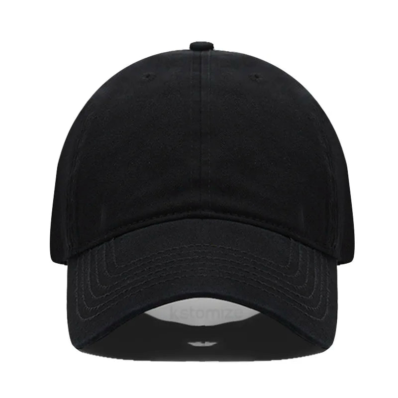 Black baseball cap on a white background