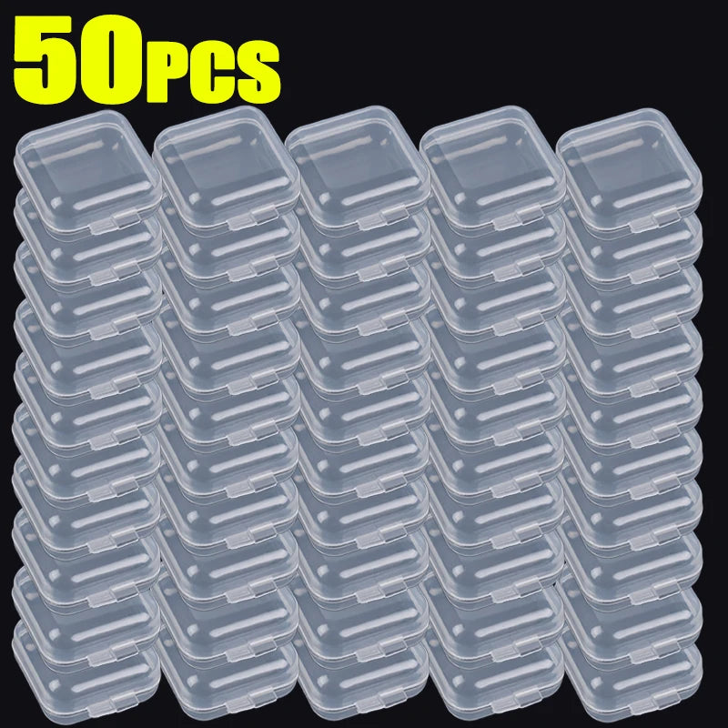 Mini Transparent Jewelry Storage Boxes – Portable Plastic Cases for Earrings, Rings & Small Accessories