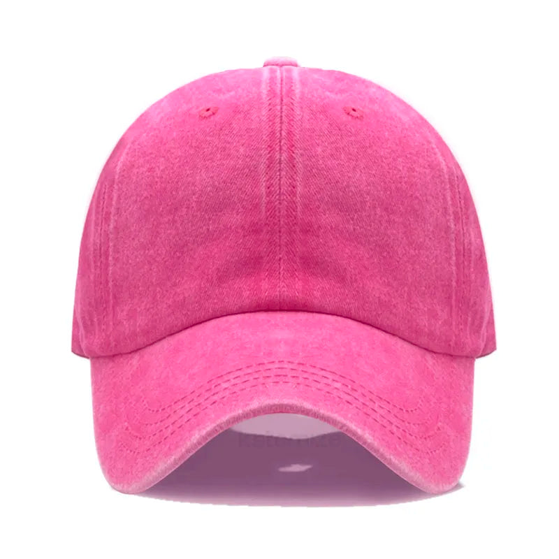 Pink baseball cap on a white background