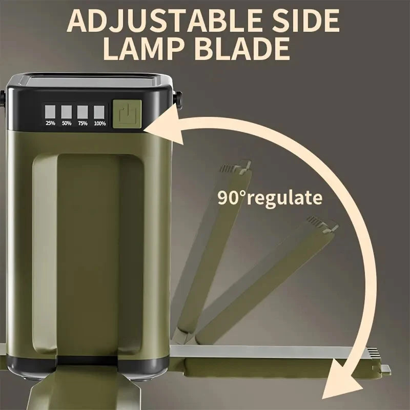 Solar Rechargeable LED Camping Lantern – Portable Power Bank Light for Camping, Hiking & Emergencies