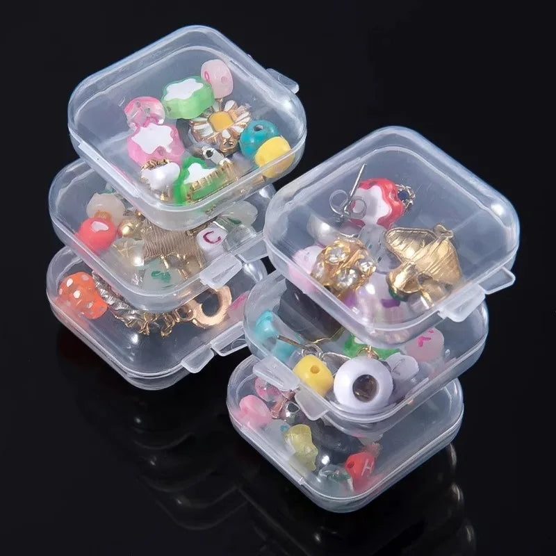 Mini Transparent Jewelry Storage Boxes – Portable Plastic Cases for Earrings, Rings & Small Accessories