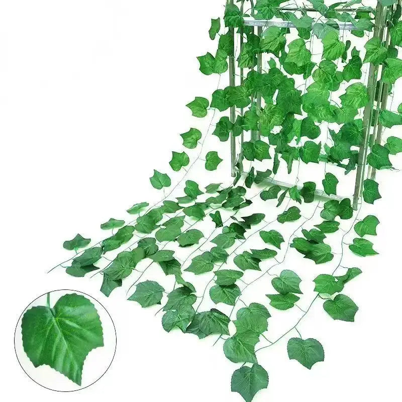 Artificial Ivy Garland Pack (12 Pieces) | Faux Greenery Hanging Vines for Room Decor