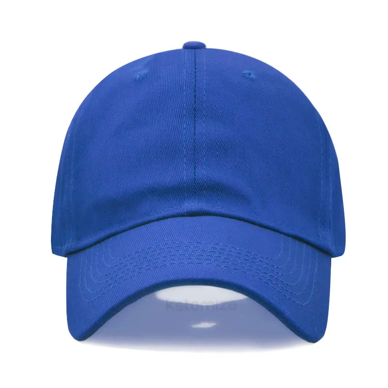 Blue baseball cap on a white background