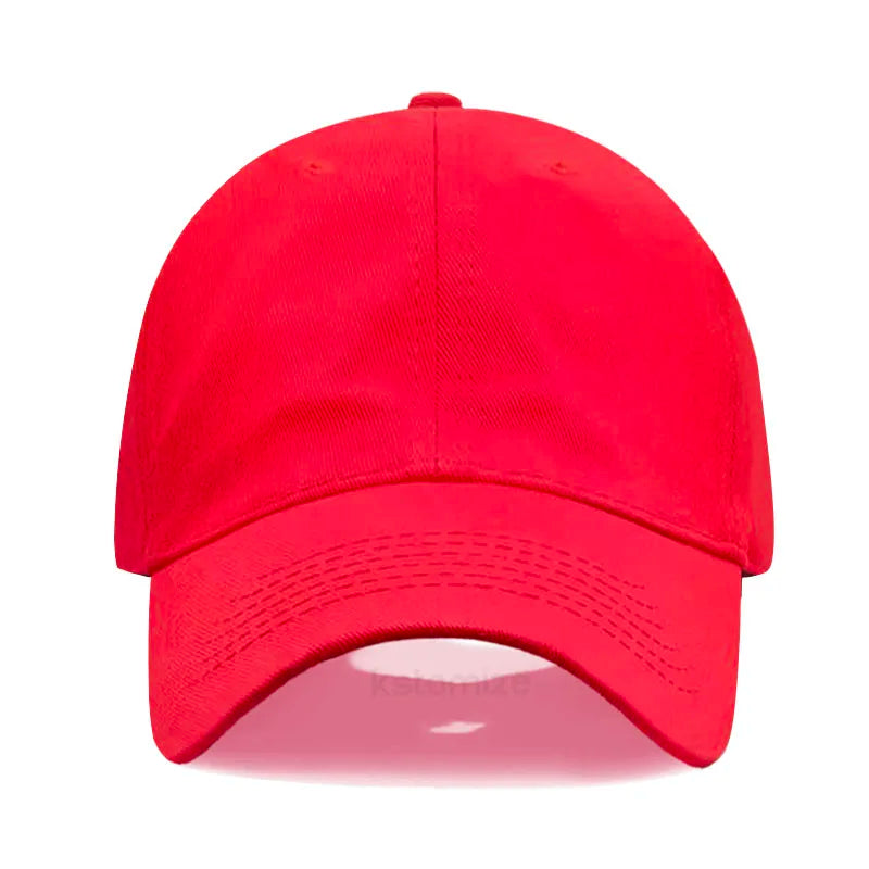 Red baseball cap on a white background