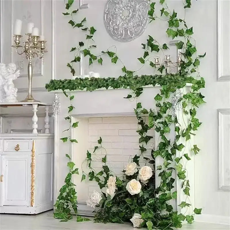 Artificial Ivy Garland Pack (12 Pieces) | Faux Greenery Hanging Vines for Room Decor