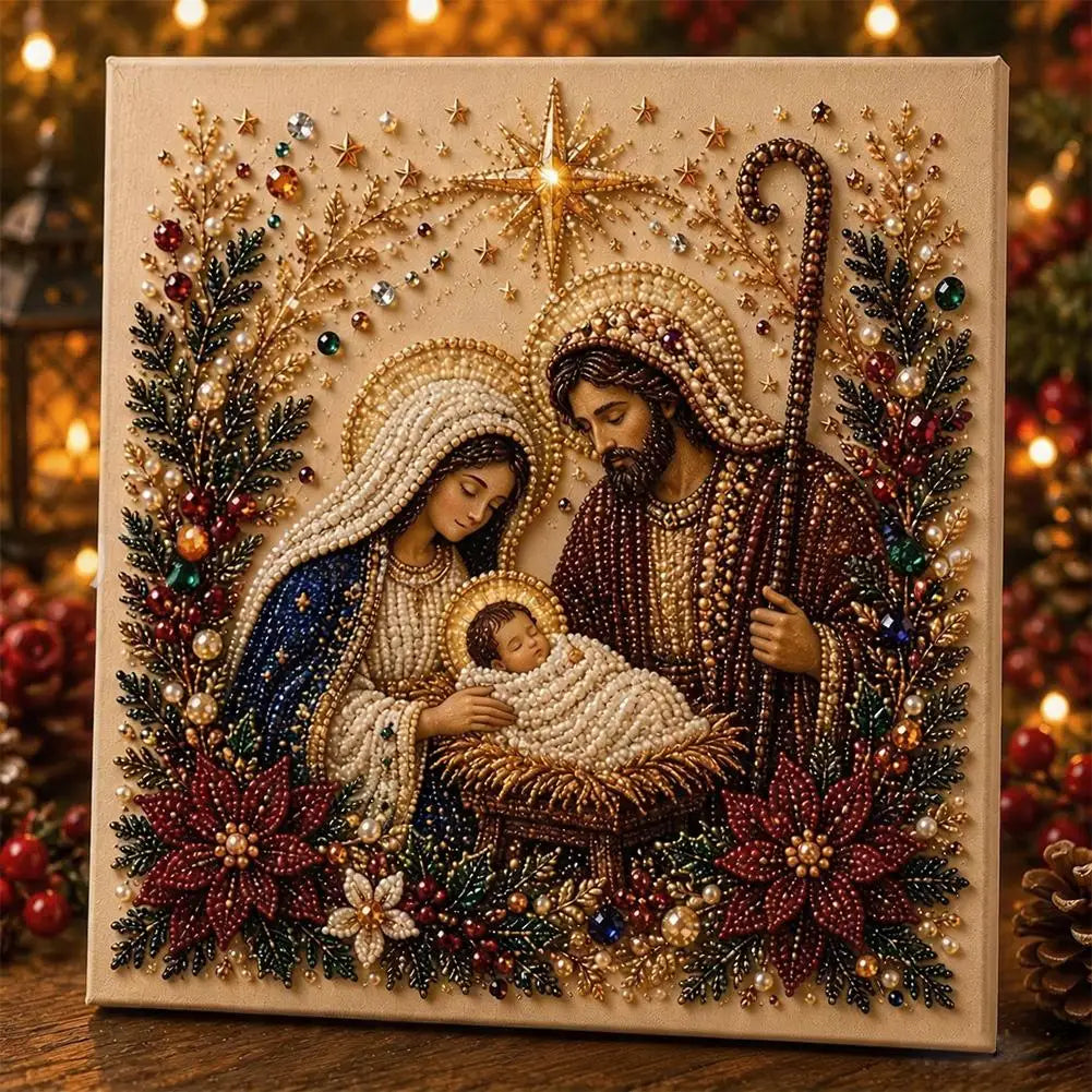 DIY Christmas Pearl Art Kit, 20 × 20 cm