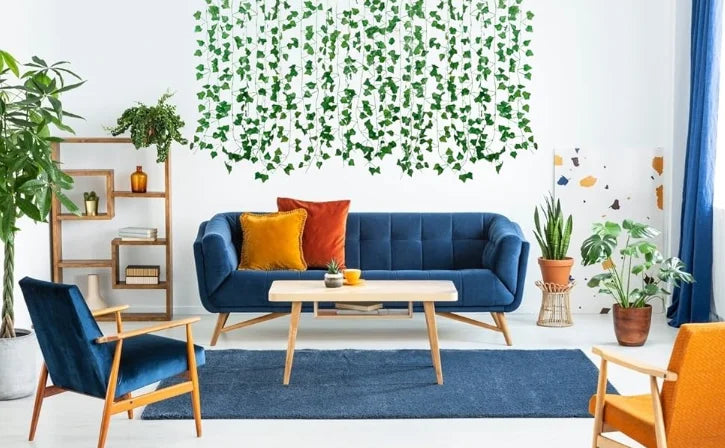 Artificial Ivy Garland Pack (12 Pieces) | Faux Greenery Hanging Vines for Room Decor