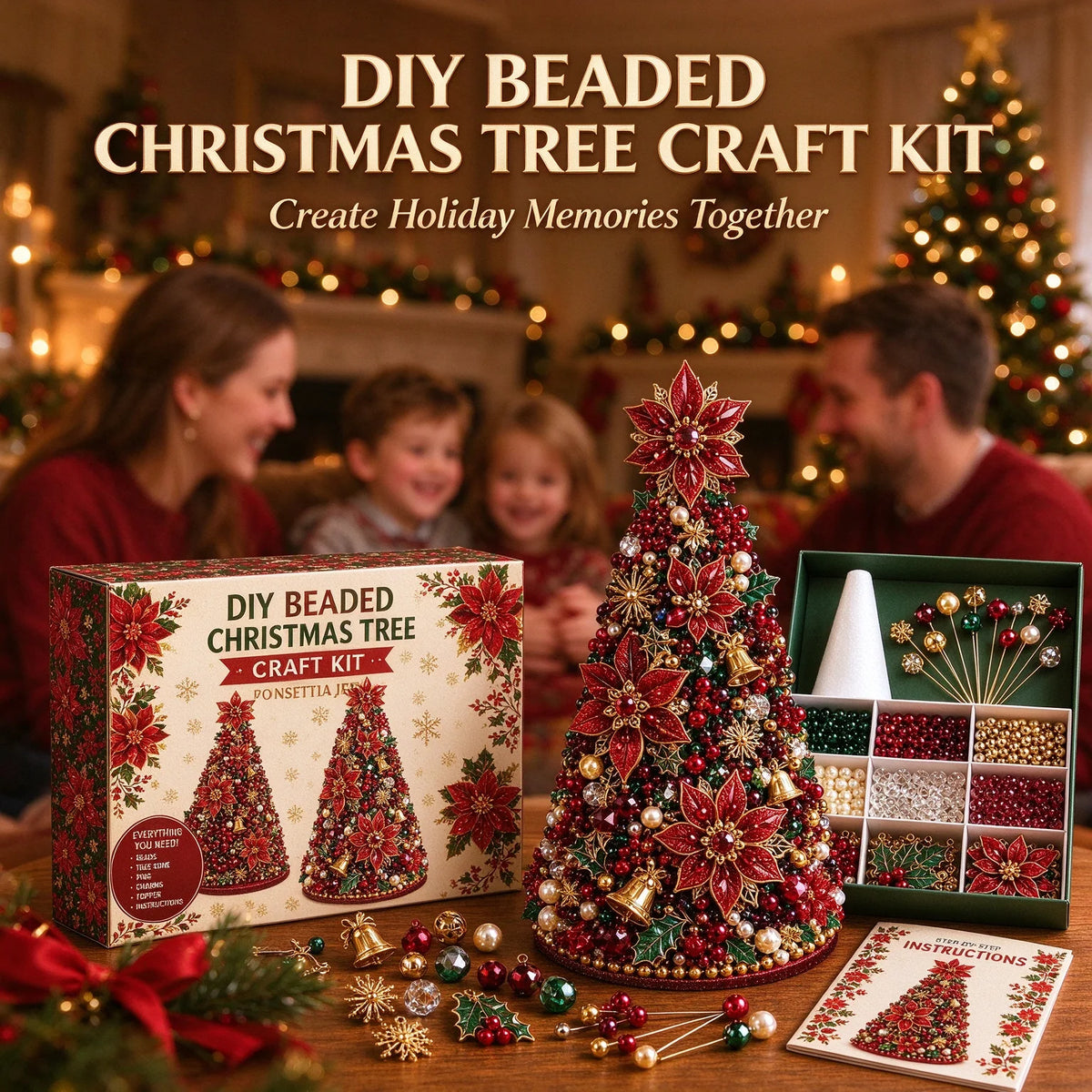 DIY Beaded Christmas Tree Craft Kit