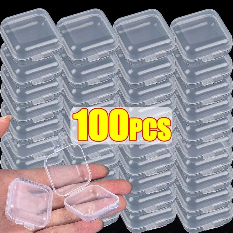 Mini Transparent Jewelry Storage Boxes – Portable Plastic Cases for Earrings, Rings & Small Accessories