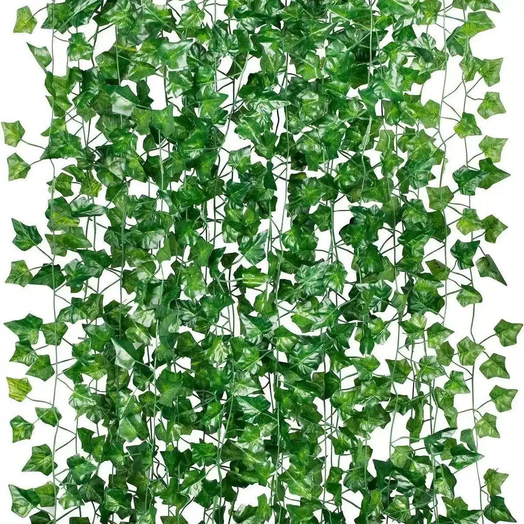 Artificial Ivy Garland Pack (12 Pieces) | Faux Greenery Hanging Vines for Room Decor