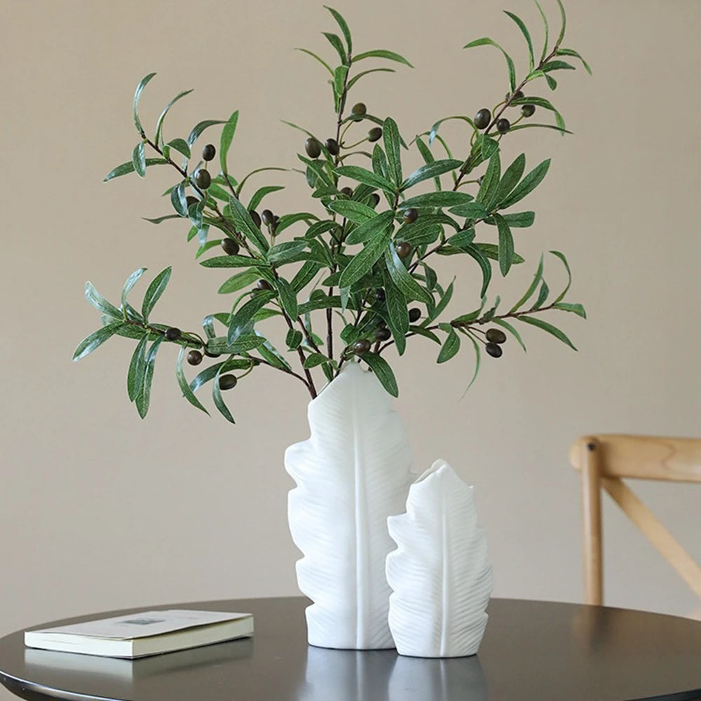 Artificial Olive Branch Stems – Faux Greenery for Home Decor, Weddings & Photography